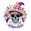 Mardi Gras - Carnival - Skull - Gift