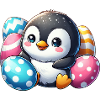 Süßer Pinguin Ostern Cartoon Kinder