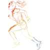 Runner Drawing Retro Style