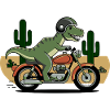 T-Rex on a Motorcycle