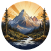 Mountains at sunrise