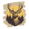 Deer with antlers