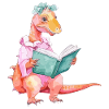 Reading Dinosaur - Books T-Rex
