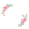 Pink floral letter j