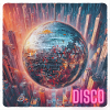 Discokugel vor Großstadt