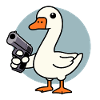 White Goose Duck Duck Gun Attack Danger