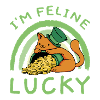 Saint-Patrick Chat heureux Kitty Chaton