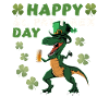 Funny St. Paddys Day Dinosaur