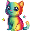 Cute Rainbow Cat