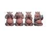 Four hippos funny illustration with