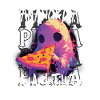 Paranormal Snacktivity - Cute Ghost Eating Pizza