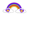 LGBT Rainbow Heart Hearts