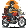 Skeleton Biker