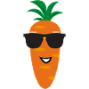 Carrot with sunglasses