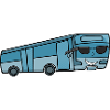 Bus with sunglasses