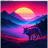 Neon Fox Sunset