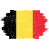 Belgian Flag Brush Stroke