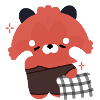 Panda roux endormi