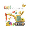 Ostern Eggscavator Bagger Eier