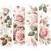 Rosenblüten Vier Panelen Rosa