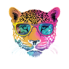 Cheetah With Sunglasses Hipster Style