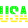 USA green yellow