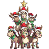 Esel Weihnachten Weihnachtsmann