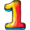 1 symbole numérique