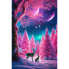 Neon Winter Deer Dream
