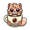 Cat Coffee - Cute Kawaii Design