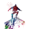 Parkour city sport art