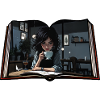 Read book with coffee