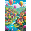 Balloon Villagescape Panorama