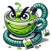 Funny Mischievous Teacup Cartoon