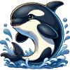 Orca springt