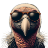 Geier mit Sonnenbrille