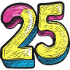25 Zahl symbol