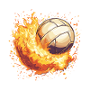 Burning Volleyball Fire