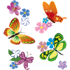 Blossoms, Flowers, Butterfly