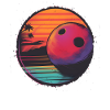 Retrowave Bowling Ball