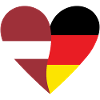 Latvia Germany Heart