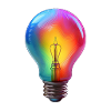 Colourful light bulbs
