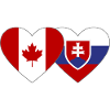 Canada Slovakia Flag Heart