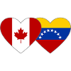 Drapeau Canada Venezuela Coeur