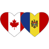 Canada Moldova Flag Heart