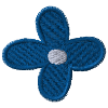 Fleur bleue brodée