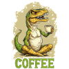 Dinosaure Trex Café Café
