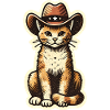 Katze mit Cowboyhut