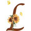 Letter l Sunflower Butterfly