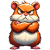 Grumpy hamster disgruntled
